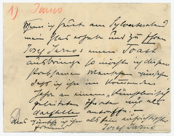 Eigenh. Manuskript mit U.