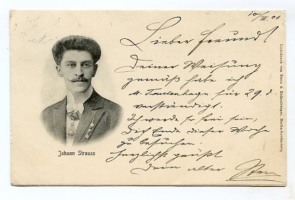 Eigenh. Portraitpostkarte mit U.