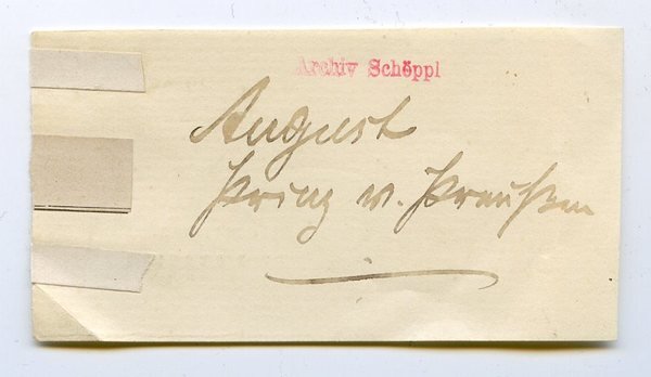 Briefausschnitt mit eigenh. U.