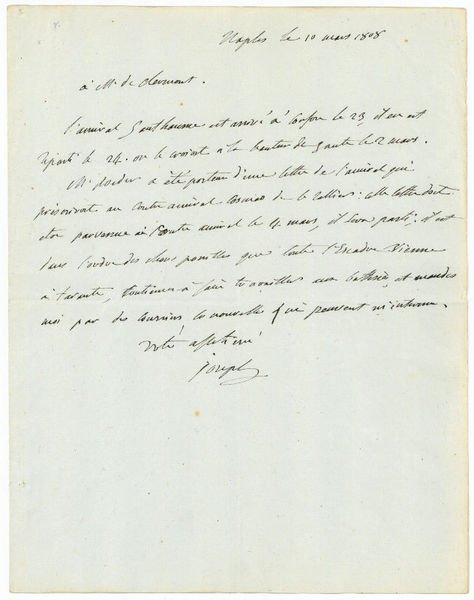 Eigenh. Brief mit U. ("Joseph").