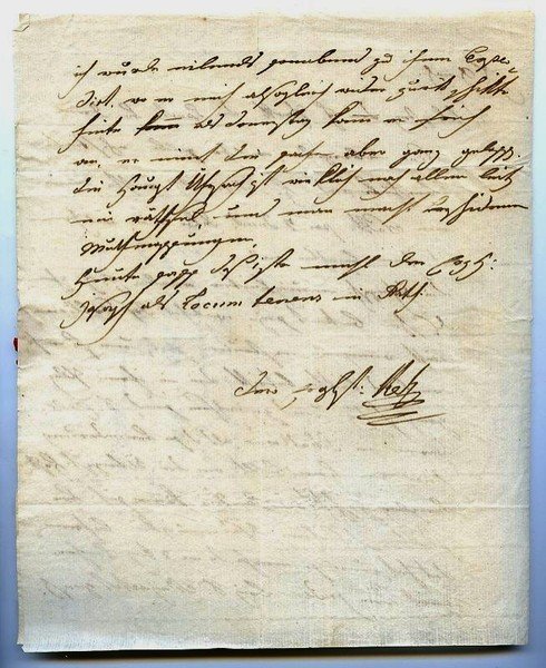 Eigenh. Brief mit U.