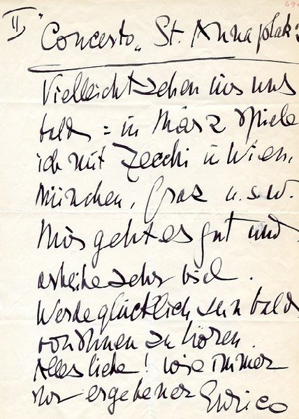 Eigenh. Brieffragment mit U.