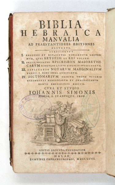 Biblia hebraica manualia ad praestantiores editiones accurata [.] Editio secunda …