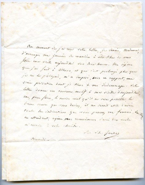 2 eigenh. Briefe mit U.