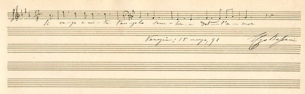 Eigenh. musikalisches Albumblatt mit U.