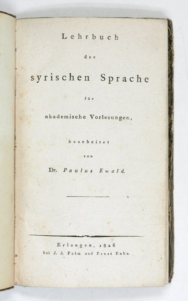 Lehrbuch der syrischen Sprache für akademische Vorlesungen.