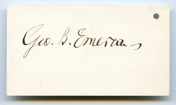 Autograph Signature ("Geo. B. Emerson").