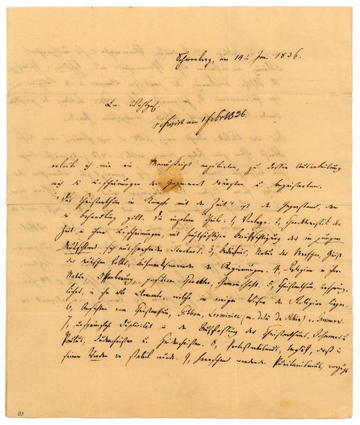 Eigenh. Brief mit U. ("Julius Körner").