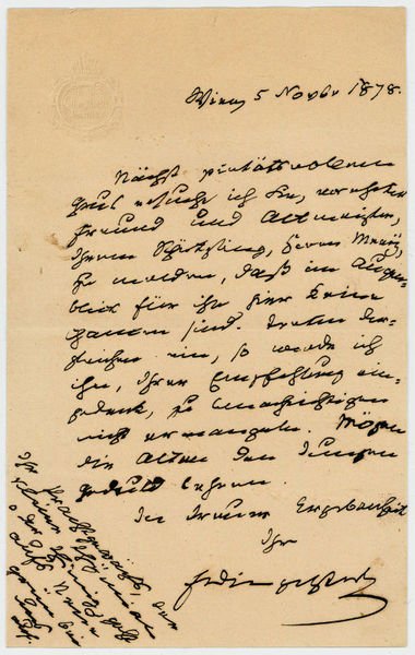 Eigenh. Brief mit U. ("Dingelstedt").