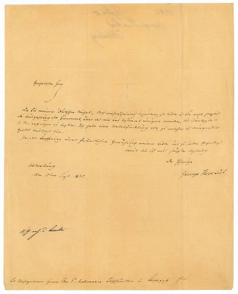 Eigenh. Brief mit U. ("George Hesekiel").