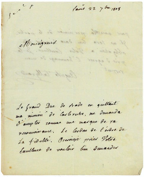 Autograph letter signed.