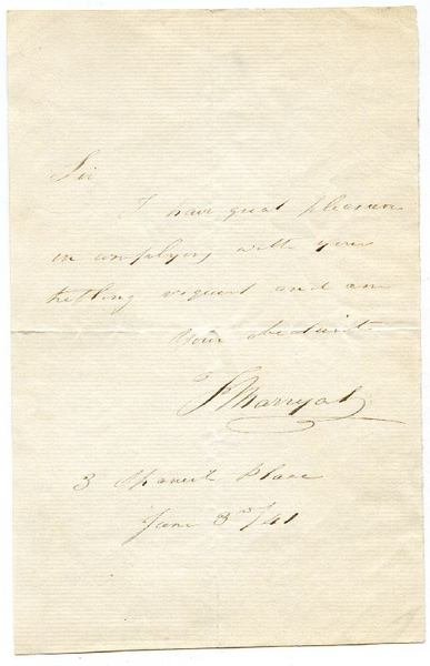 Autograph letter signed.
