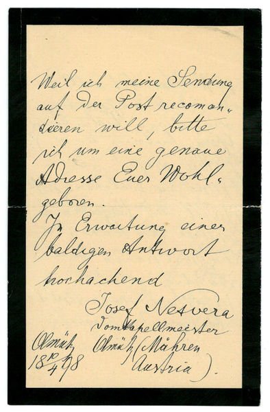 Eigenh. Brief mit U.