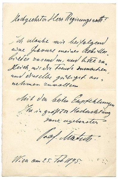 2 eigenh. Briefe mit U.