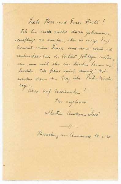 Eigenh. Brief mit U.