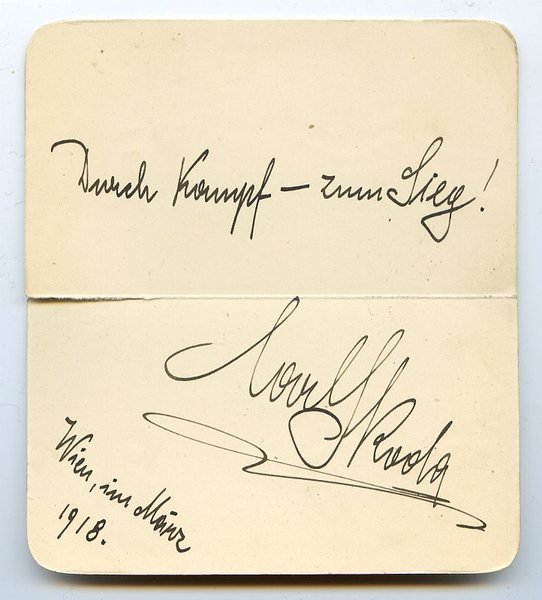 Eigenh. Albumblatt mit U.