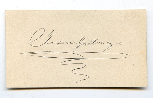 Visitenkarte mit einigen eigenh. Zeilen.