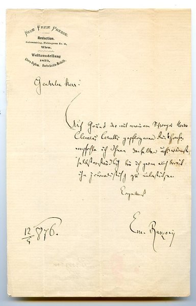 Eigenh. Brief mit U.