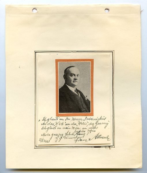 Eigenh. Albumblatt mit U.