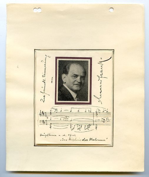 Eigenh. musikalisches Albumblatt mit U.