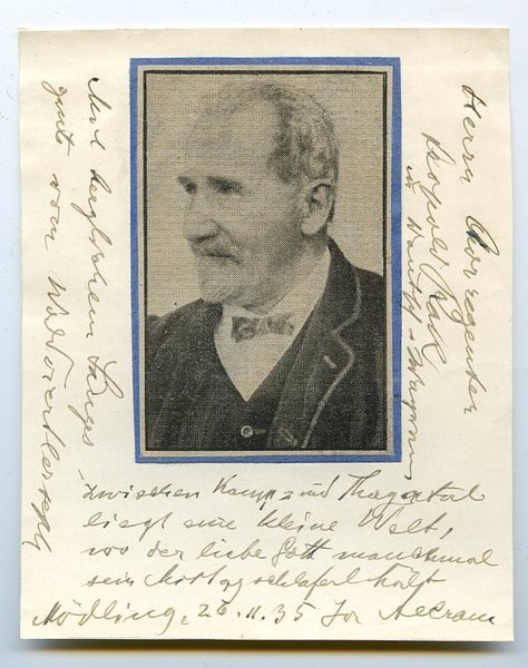 Eigenh. Brief mit U. und eh. Albumblatt mit U.