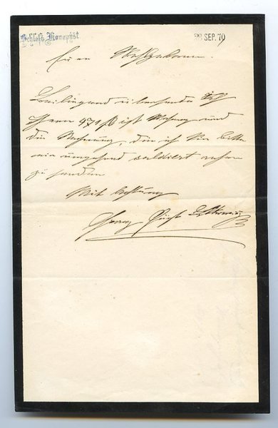 Eigenh. Brief mit U.