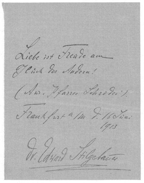 E. Albumblatt mit U.