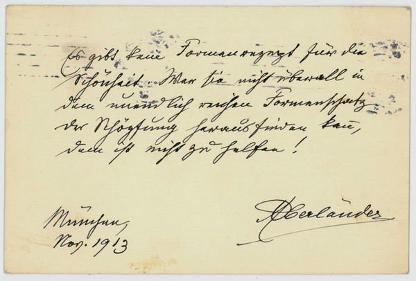 Eigenh. Albumblatt mit U. ("AOberländer").