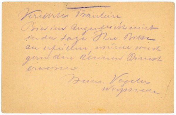 Eigenh. Postkarte mit U.