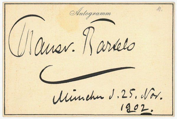 Albumblatt mit eigenh. U.