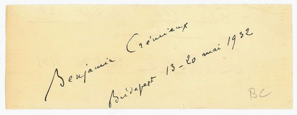 Albumblatt mit eigenh. U.