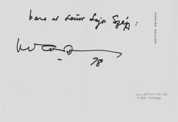 Albumblatt mit eigenh. Widmung und U.