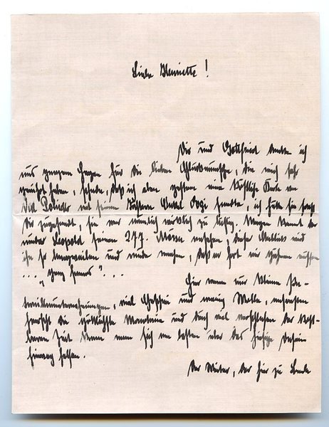 Eigenh. Brief mit U.