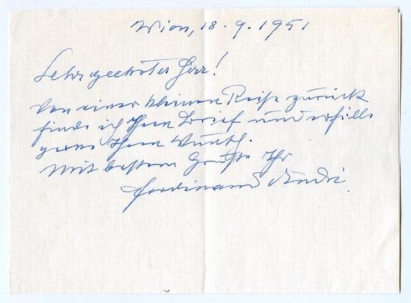 Autograph letter signed.