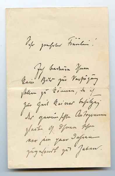 Eigenh. Brief mit U.