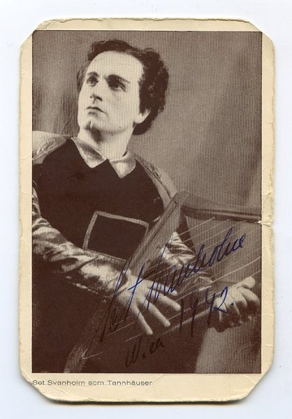 Portraitpostkarte mit eigenh. U.