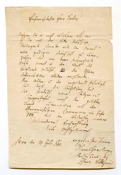 Eigenh. Brief mit U.