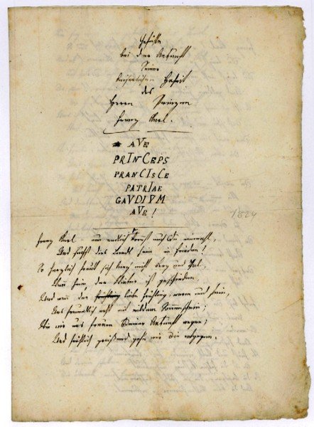 Gefühle bei der Ankunft Seiner kaiserlichen Hoheit des Herrn Prinzen …