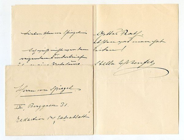 Eigenh. Brief mit U. und eh. Albumblatt mit U.