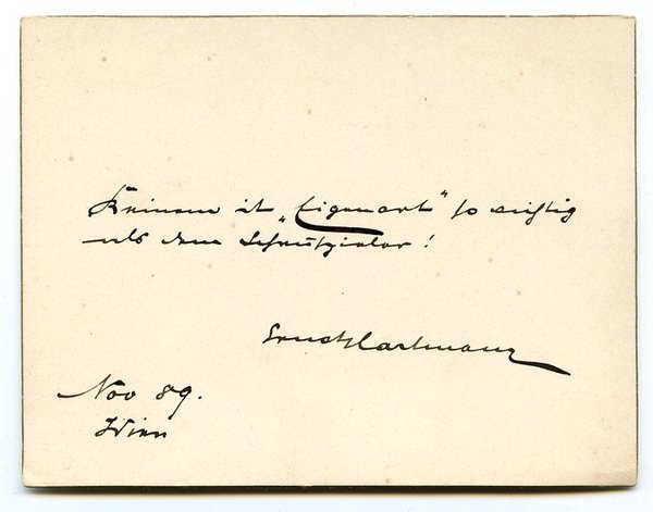 Eigenh. Albumblatt mit U.