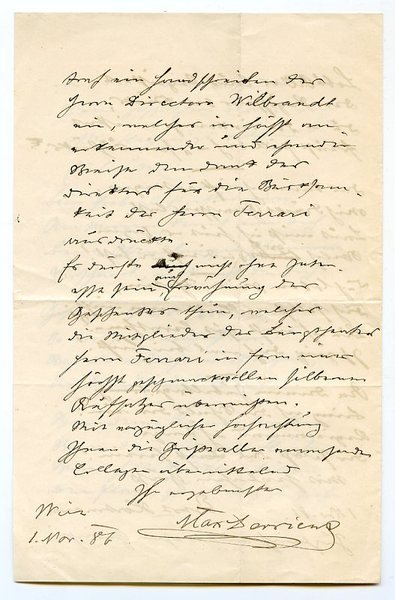 Eigenh. Brief mit U.