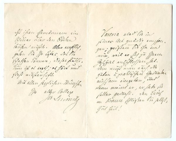 Eigenh. Brief mit U.