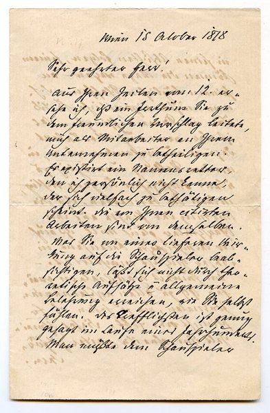 Eigenh. Brief mit U.