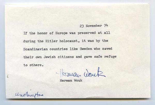 Typed quotation signed.