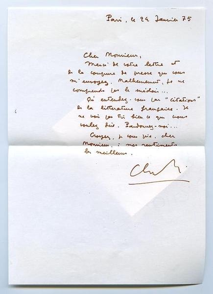 Eigenh. Brief mit U.