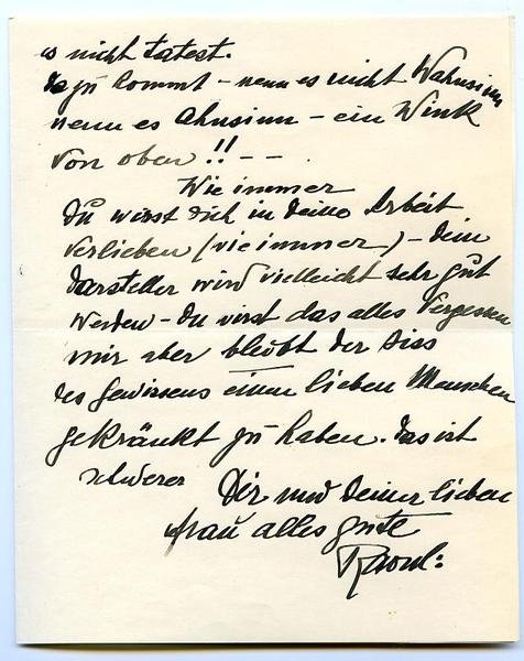 Eigenh. Brief mit U. ("Raoul").