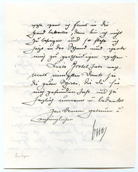 Eigenh. Brief mit U.