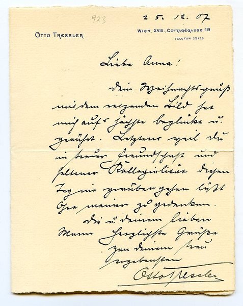 Eigenh. Brief mit U.