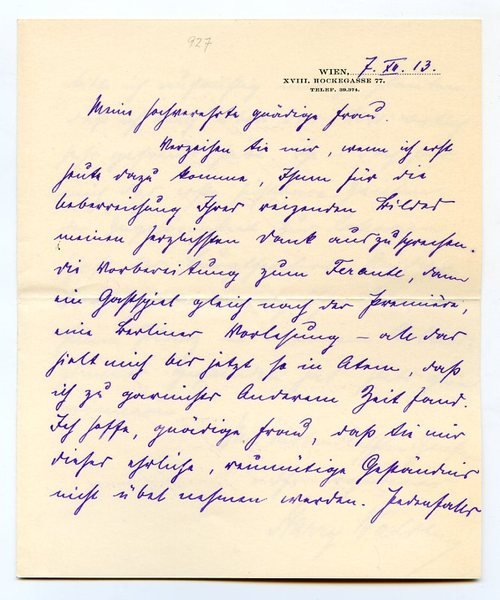 Eigenh. Brief mit U.