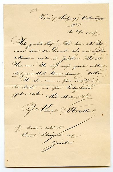 Eigenh. Brief mit U.